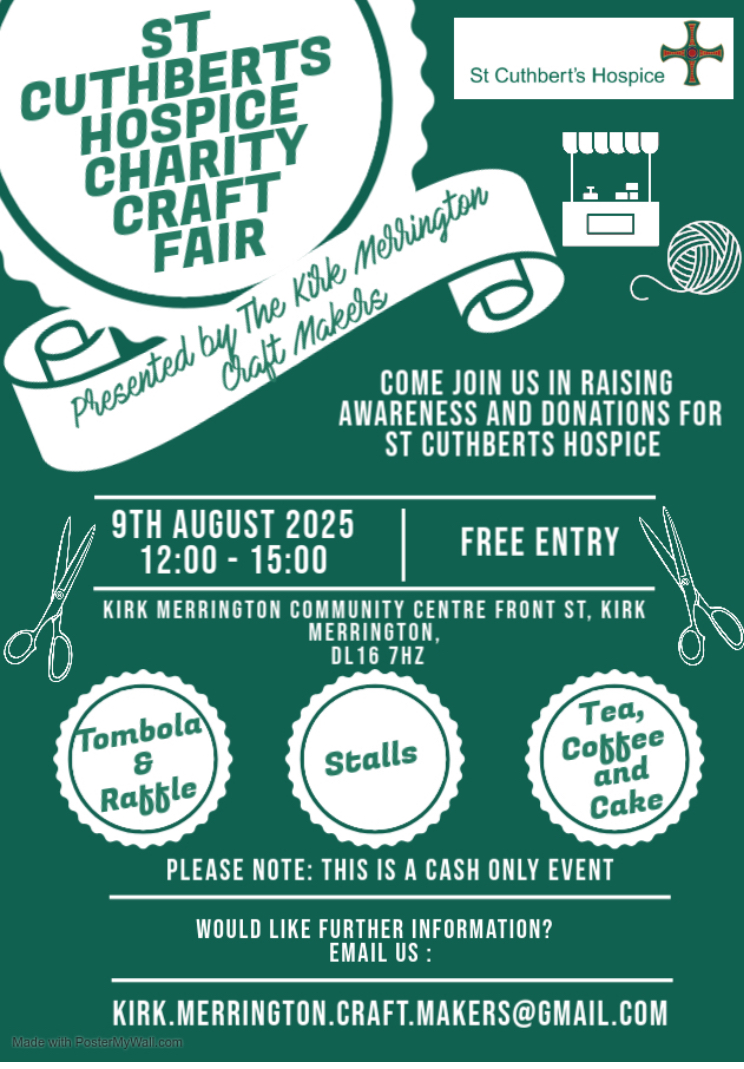 Poster advertising Kirk Merrington Craft Fair