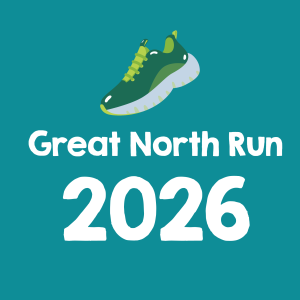 Trainer graphic and test saying Great North Run 2026
