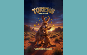 A children's book cover depicting a two kangaroos in an embrace